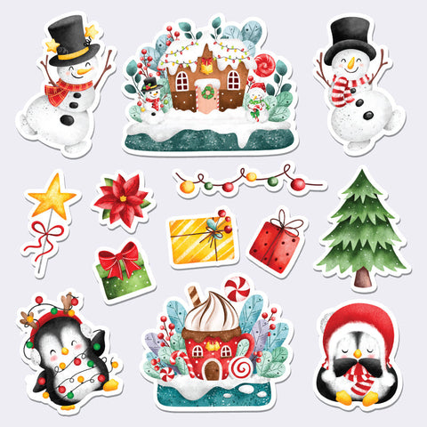UV DTF Christmas Assorted Sticker Set (6" x 6")