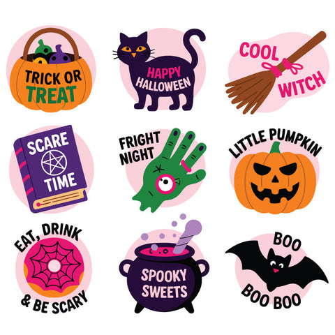 UV DTF Halloween Assorted Sticker Set (6" x 6")