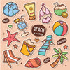 UV DTF Summer Assorted Sticker Set (6" x 6")