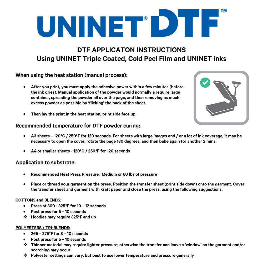 Uninet DTF Transfer Film Sheet