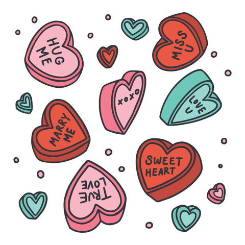 Valentine's Day DTF Transfer Designs (4", 6", 8", 11" Length Available)