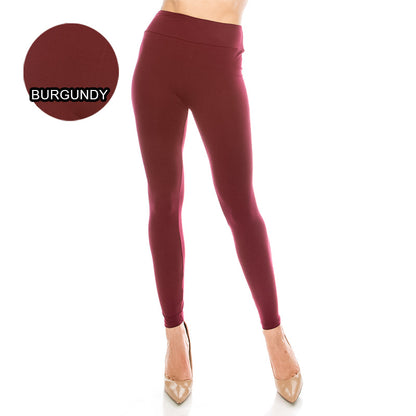 Solid Color High Waist Yoga Ultra Soft Leggings (Regular/Plus Size)