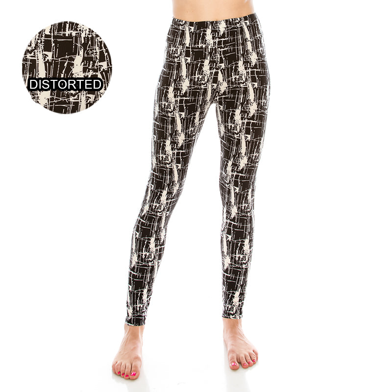 Patterned High Waist Yoga Ultra Soft Leggings (Regular/Plus Size)