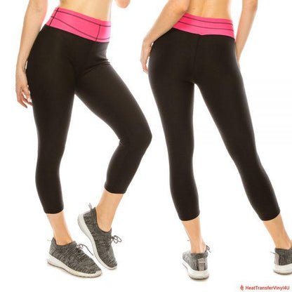 High Waist Scuba Fabric Yoga Capri Leggings