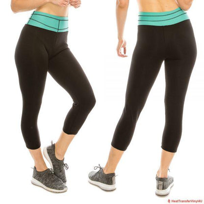 High Waist Scuba Fabric Yoga Capri Leggings