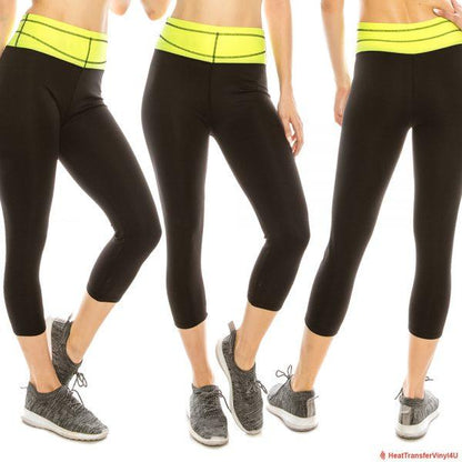 High Waist Scuba Fabric Yoga Capri Leggings