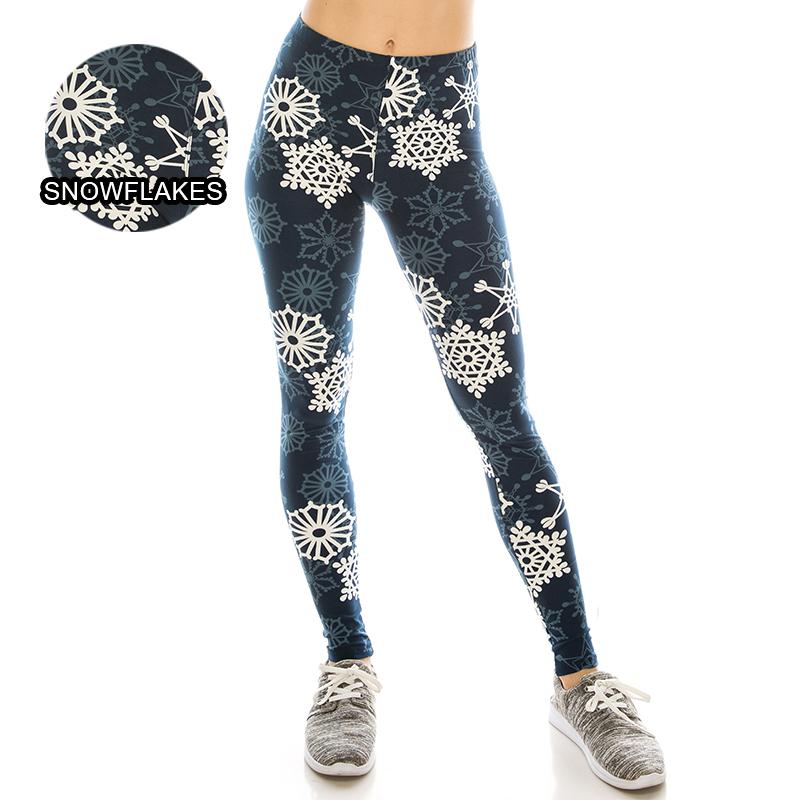 Christmas Patterned Ultra Soft Leggings (Regular/Plus Size)