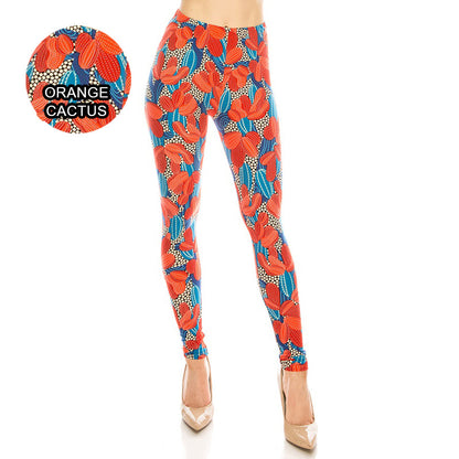 Food & Fruit Patterned Ultra Soft Leggings (Regular/Plus Size)