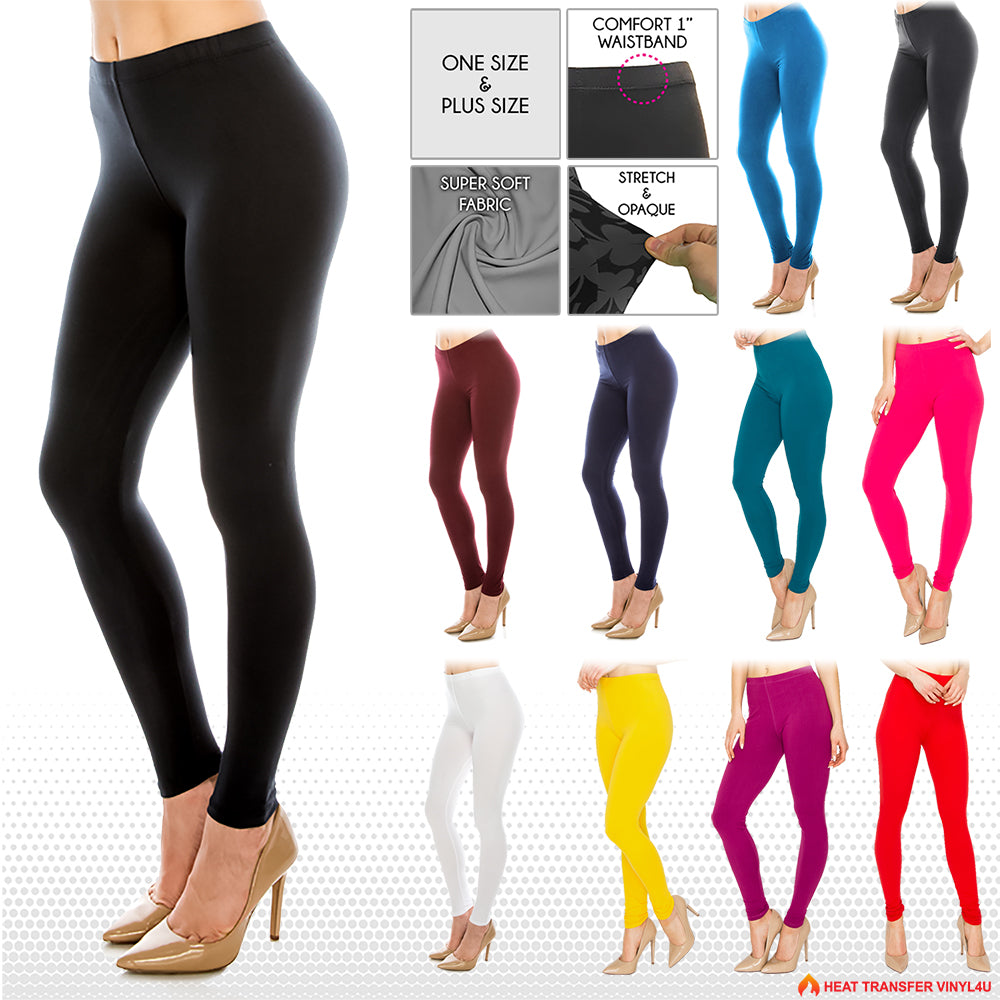 Solid Color Ultra Soft Leggings (Regular/Plus Size)