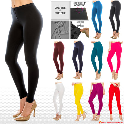 Solid Color Ultra Soft Leggings (Regular/Plus Size)