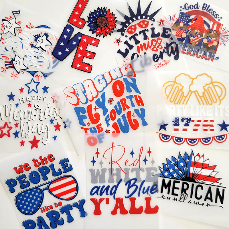 American/ Patriotic DTF Transfer Designs (2.5", 4", 8", 11" available)