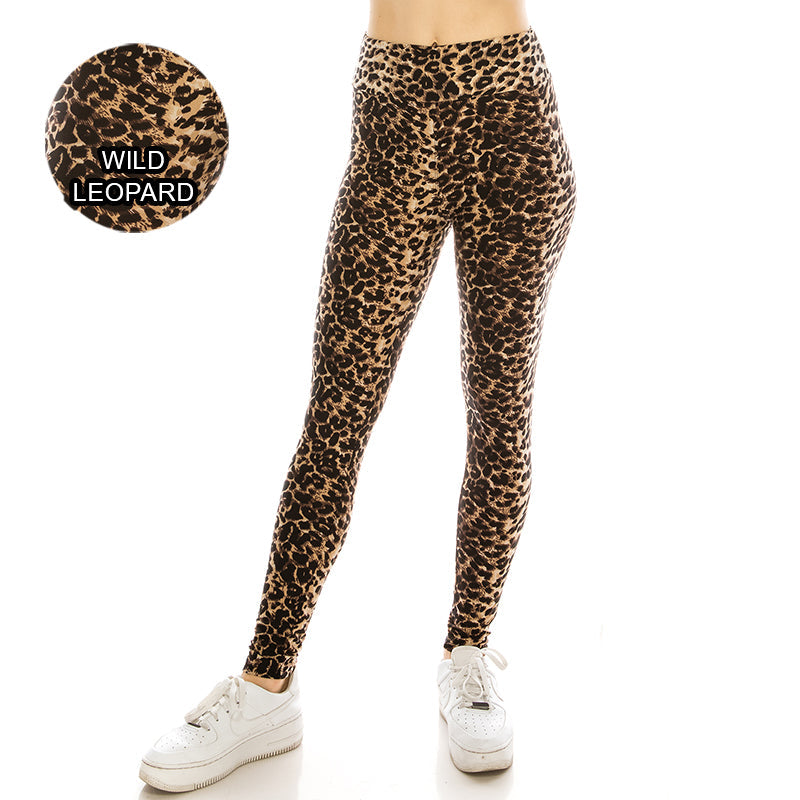 Patterned High Waist Yoga Ultra Soft Leggings (Regular/Plus Size)