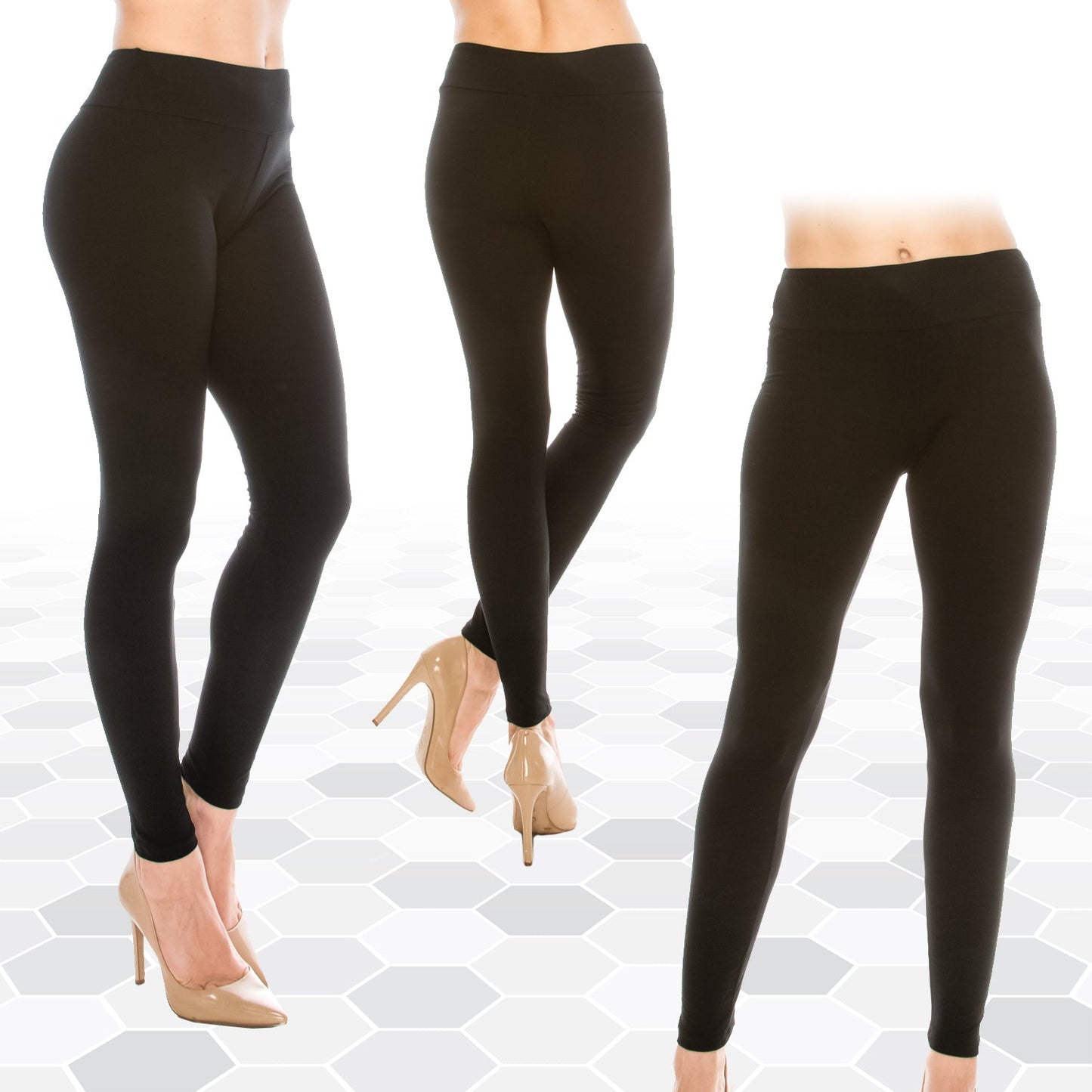 Solid Color High Waist Yoga Ultra Soft Leggings (Regular/Plus Size)