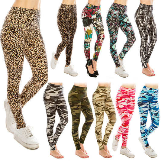 Patterned High Waist Yoga Ultra Soft Leggings (Regular/Plus Size)